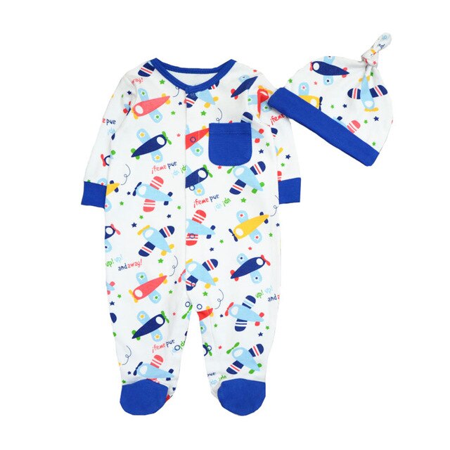 Fashion Baby Girls Clothes 100%Cotton Infant Jumpsuits Baby Rompers With Caps Long Sleeve Bebes Girls Costume Recem Nascido
