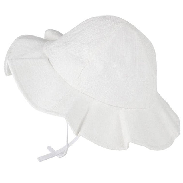 Baby Summer Outdoor Bucket Hat Children Floral Print Panama Cap Sun Beach Cap Lovely Lace Princess Baby Girl Brim Sun Hats