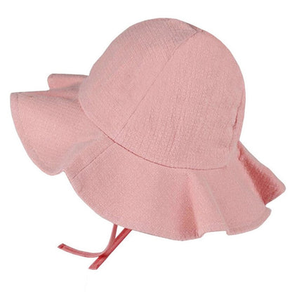 Baby Summer Outdoor Bucket Hat Children Floral Print Panama Cap Sun Beach Cap Lovely Lace Princess Baby Girl Brim Sun Hats
