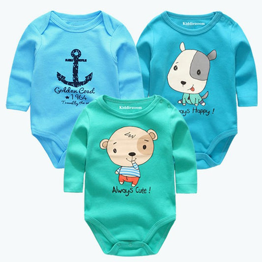 New Cutest 3pcs/lot Baby Romper Short Sleeve Cotton Similar Baby Boy Girl Clothes Baby Wear Jumpsuits Clothing Set Body Suits