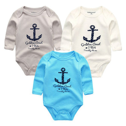 New Cutest 3pcs/lot Baby Romper Short Sleeve Cotton Similar Baby Boy Girl Clothes Baby Wear Jumpsuits Clothing Set Body Suits