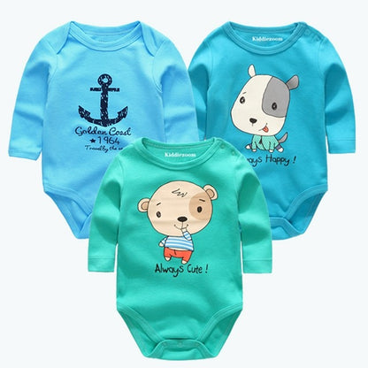 New Cutest 3pcs/lot Baby Romper Short Sleeve Cotton Similar Baby Boy Girl Clothes Baby Wear Jumpsuits Clothing Set Body Suits