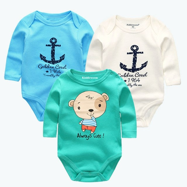 New Cutest 3pcs/lot Baby Romper Short Sleeve Cotton Similar Baby Boy Girl Clothes Baby Wear Jumpsuits Clothing Set Body Suits