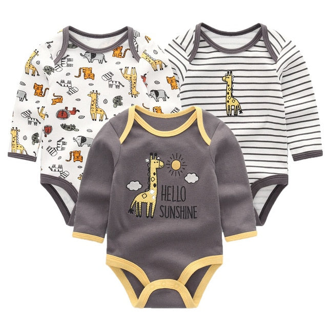 New Cutest 3pcs/lot Baby Romper Short Sleeve Cotton Similar Baby Boy Girl Clothes Baby Wear Jumpsuits Clothing Set Body Suits