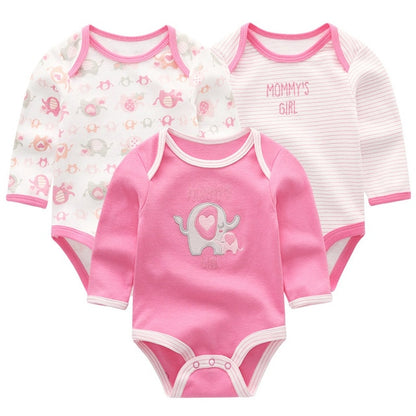 New Cutest 3pcs/lot Baby Romper Short Sleeve Cotton Similar Baby Boy Girl Clothes Baby Wear Jumpsuits Clothing Set Body Suits