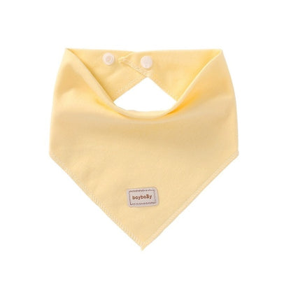 3 color eslatic headscarf double layer cotton baby caps&hats with baby bibs set pink yellow and sky blue for newborn infant