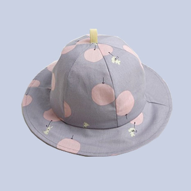Baby Summer Outdoor Bucket Hat Children Floral Print Panama Cap Sun Beach Cap Lovely Lace Princess Baby Girl Brim Sun Hats