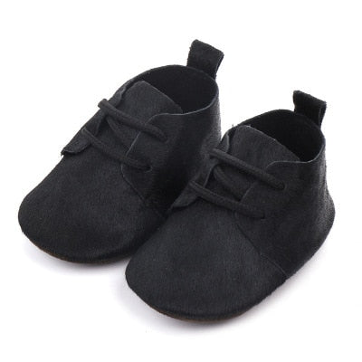 Hongteya New Genuine Leather Baby shoes Leopard print Baby Girls Soft shoes Horse hair Boys First walkers Lace Baby moccasins