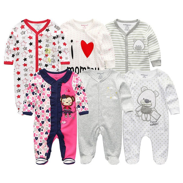 Girls' Baby Clothing Sets Newborn Bodysuits One-Pieces Cotton Baby Girl Clothes Roupas de bebe Baby Boys Clothes 1/2/3/5/6PCS