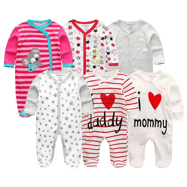 Girls' Baby Clothing Sets Newborn Bodysuits One-Pieces Cotton Baby Girl Clothes Roupas de bebe Baby Boys Clothes 1/2/3/5/6PCS