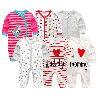 Girls' Baby Clothing Sets Newborn Bodysuits One-Pieces Cotton Baby Girl Clothes Roupas de bebe Baby Boys Clothes 1/2/3/5/6PCS