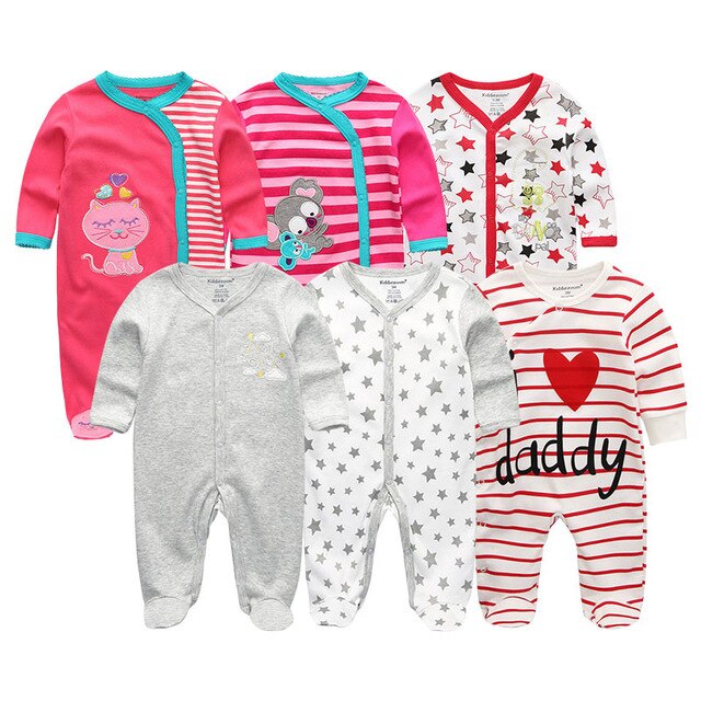 Girls' Baby Clothing Sets Newborn Bodysuits One-Pieces Cotton Baby Girl Clothes Roupas de bebe Baby Boys Clothes 1/2/3/5/6PCS