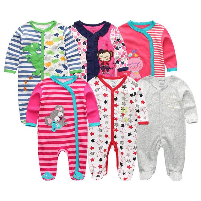 Girls' Baby Clothing Sets Newborn Bodysuits One-Pieces Cotton Baby Girl Clothes Roupas de bebe Baby Boys Clothes 1/2/3/5/6PCS