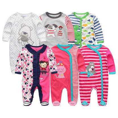 Girls' Baby Clothing Sets Newborn Bodysuits One-Pieces Cotton Baby Girl Clothes Roupas de bebe Baby Boys Clothes 1/2/3/5/6PCS