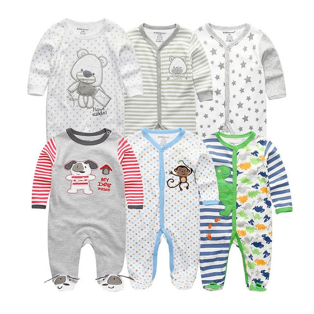 Girls' Baby Clothing Sets Newborn Bodysuits One-Pieces Cotton Baby Girl Clothes Roupas de bebe Baby Boys Clothes 1/2/3/5/6PCS