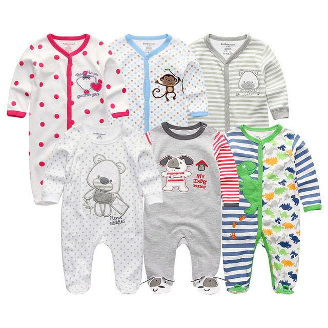 Girls' Baby Clothing Sets Newborn Bodysuits One-Pieces Cotton Baby Girl Clothes Roupas de bebe Baby Boys Clothes 1/2/3/5/6PCS
