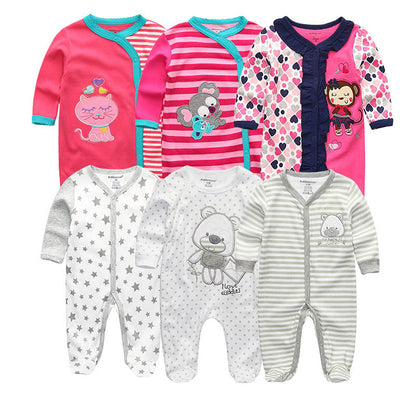 Girls' Baby Clothing Sets Newborn Bodysuits One-Pieces Cotton Baby Girl Clothes Roupas de bebe Baby Boys Clothes 1/2/3/5/6PCS
