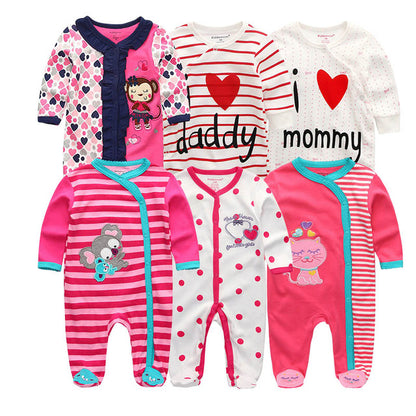 Girls' Baby Clothing Sets Newborn Bodysuits One-Pieces Cotton Baby Girl Clothes Roupas de bebe Baby Boys Clothes 1/2/3/5/6PCS