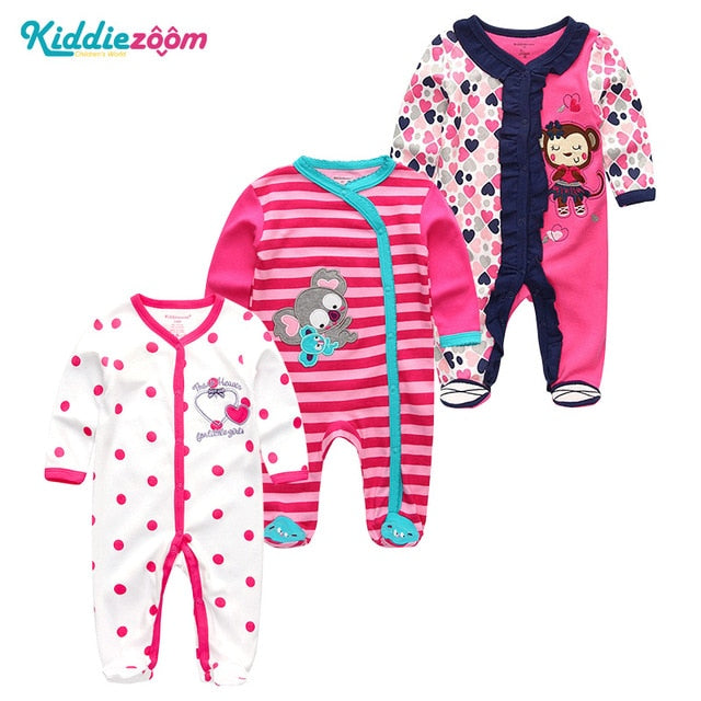 Girls' Baby Clothing Sets Newborn Bodysuits One-Pieces Cotton Baby Girl Clothes Roupas de bebe Baby Boys Clothes 1/2/3/5/6PCS