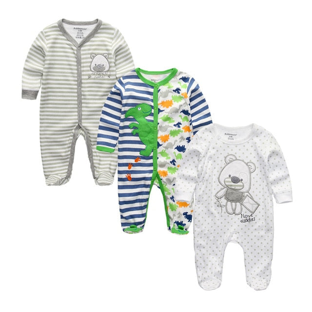 2019 Girls Clothing Unisex 0-12M Cotton Bodysuits Baby Girl Clothes Newborn Star Striped Baby Boy Clothes Ropa Bebe 2/3PCS