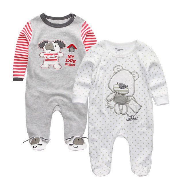 2019 Girls Clothing Unisex 0-12M Cotton Bodysuits Baby Girl Clothes Newborn Star Striped Baby Boy Clothes Ropa Bebe 2/3PCS