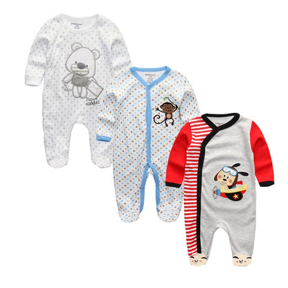 2019 Girls Clothing Unisex 0-12M Cotton Bodysuits Baby Girl Clothes Newborn Star Striped Baby Boy Clothes Ropa Bebe 2/3PCS