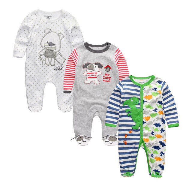 2019 Girls Clothing Unisex 0-12M Cotton Bodysuits Baby Girl Clothes Newborn Star Striped Baby Boy Clothes Ropa Bebe 2/3PCS