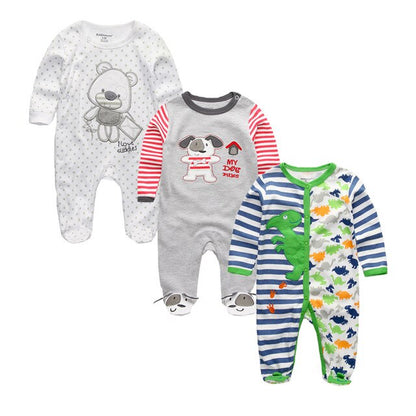 2019 Girls Clothing Unisex 0-12M Cotton Bodysuits Baby Girl Clothes Newborn Star Striped Baby Boy Clothes Ropa Bebe 2/3PCS