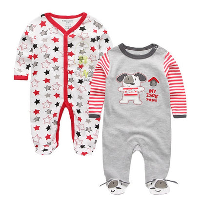 2019 Girls Clothing Unisex 0-12M Cotton Bodysuits Baby Girl Clothes Newborn Star Striped Baby Boy Clothes Ropa Bebe 2/3PCS