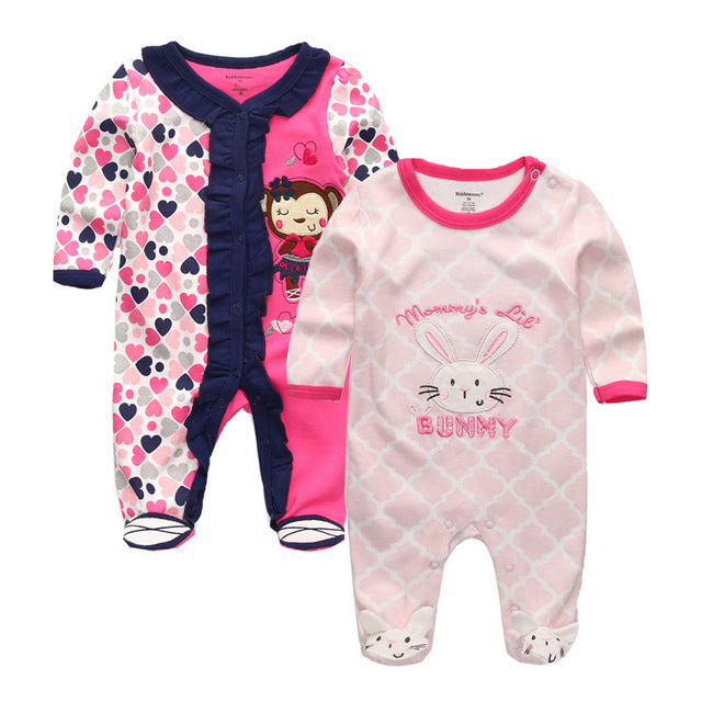 2019 Girls Clothing Unisex 0-12M Cotton Bodysuits Baby Girl Clothes Newborn Star Striped Baby Boy Clothes Ropa Bebe 2/3PCS