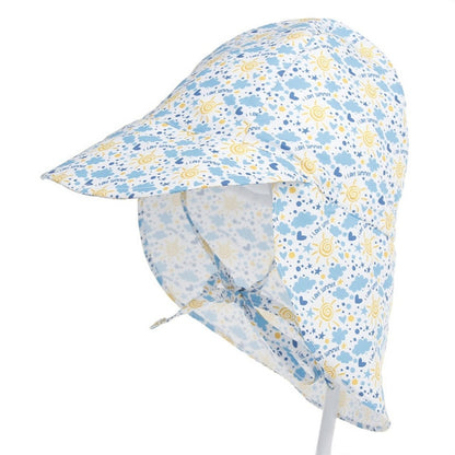Summer Baby Sun Hat Children Outdoor Neck Ear Cover Anti UV Protection Beach Caps Kids Boy Girl Swimming Flap Cap For 0-5 Years