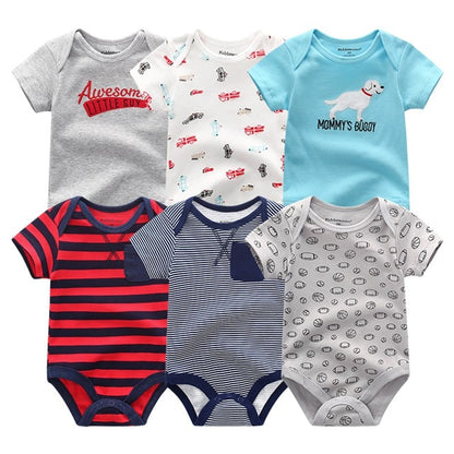 2019 6PCS/Lot Unisex Unicorn Baby Boy Clothes Cotton Kids Clothes Newborn Rompers 0-12M Baby Girl Clothes Roupa de bebe