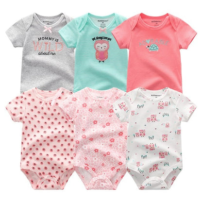 2019 6PCS/Lot Unisex Unicorn Baby Boy Clothes Cotton Kids Clothes Newborn Rompers 0-12M Baby Girl Clothes Roupa de bebe