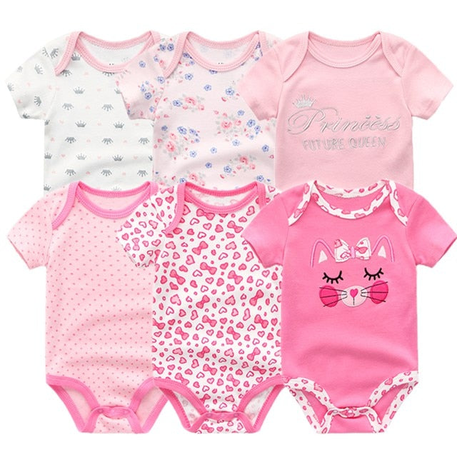 2019 6PCS/Lot Unisex Unicorn Baby Boy Clothes Cotton Kids Clothes Newborn Rompers 0-12M Baby Girl Clothes Roupa de bebe