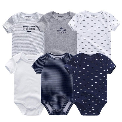 2019 6PCS/Lot Unisex Unicorn Baby Boy Clothes Cotton Kids Clothes Newborn Rompers 0-12M Baby Girl Clothes Roupa de bebe