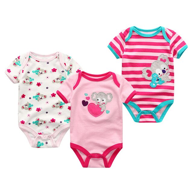 2019 Baby Rompers Unisex High Quality Baby Boys&Girls Short Sleeve O-Neck 0-12M Cute Animal Baby Clothes Infant Product