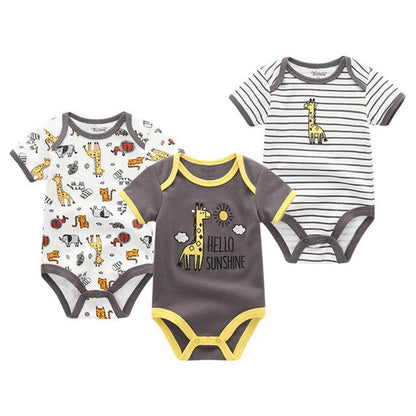 2019 Baby Rompers Unisex High Quality Baby Boys&Girls Short Sleeve O-Neck 0-12M Cute Animal Baby Clothes Infant Product