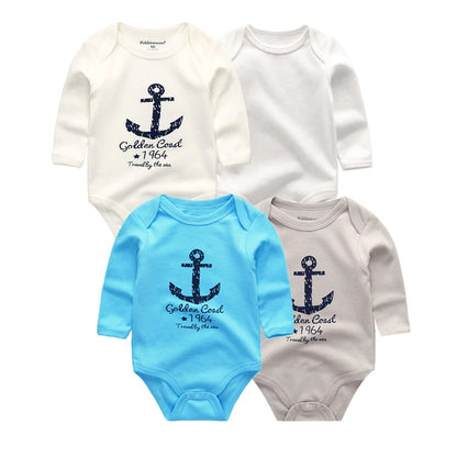 4PCS Clothing Sets 2019 Unisex Baby Girl Clothes Roupa de bebe Cotton Baby Boy Clothes Full Sleeve Unicorn Newborn Bodysuit