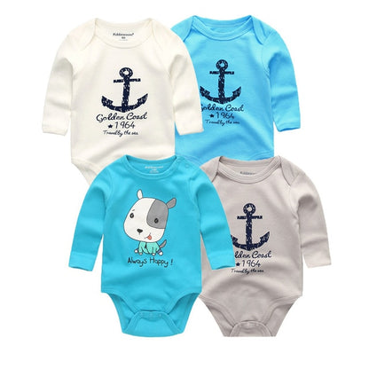 4PCS Clothing Sets 2019 Unisex Baby Girl Clothes Roupa de bebe Cotton Baby Boy Clothes Full Sleeve Unicorn Newborn Bodysuit