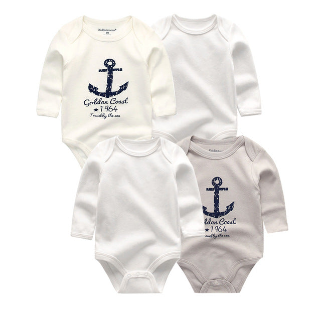4PCS Clothing Sets 2019 Unisex Baby Girl Clothes Roupa de bebe Cotton Baby Boy Clothes Full Sleeve Unicorn Newborn Bodysuit
