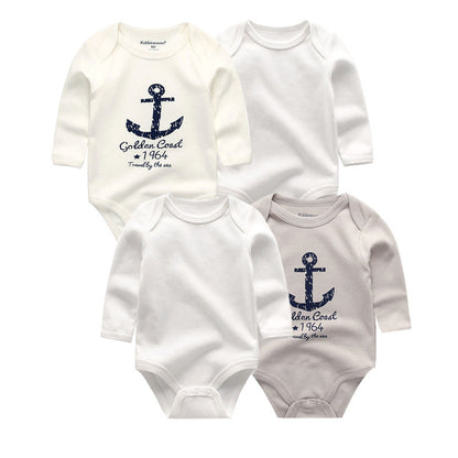 4PCS Clothing Sets 2019 Unisex Baby Girl Clothes Roupa de bebe Cotton Baby Boy Clothes Full Sleeve Unicorn Newborn Bodysuit