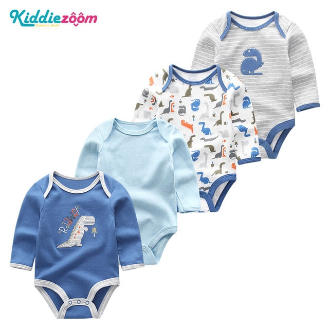4PCS Clothing Sets 2019 Unisex Baby Girl Clothes Roupa de bebe Cotton Baby Boy Clothes Full Sleeve Unicorn Newborn Bodysuit
