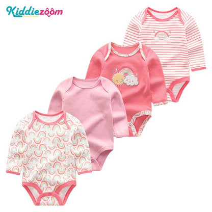 4PCS Clothing Sets 2019 Unisex Baby Girl Clothes Roupa de bebe Cotton Baby Boy Clothes Full Sleeve Unicorn Newborn Bodysuit
