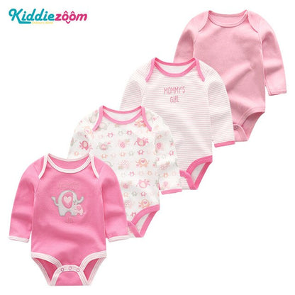 4PCS Clothing Sets 2019 Unisex Baby Girl Clothes Roupa de bebe Cotton Baby Boy Clothes Full Sleeve Unicorn Newborn Bodysuit
