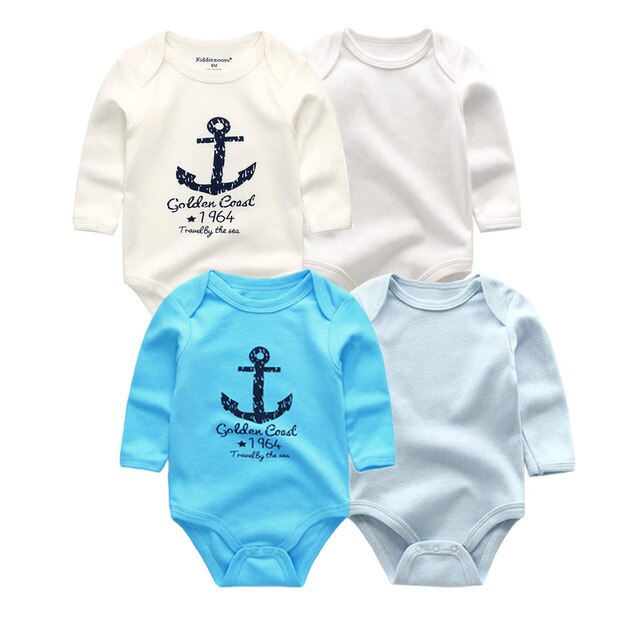 4PCS Clothing Sets 2019 Unisex Baby Girl Clothes Roupa de bebe Cotton Baby Boy Clothes Full Sleeve Unicorn Newborn Bodysuit