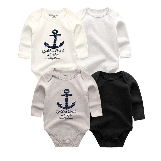 4PCS Clothing Sets 2019 Unisex Baby Girl Clothes Roupa de bebe Cotton Baby Boy Clothes Full Sleeve Unicorn Newborn Bodysuit