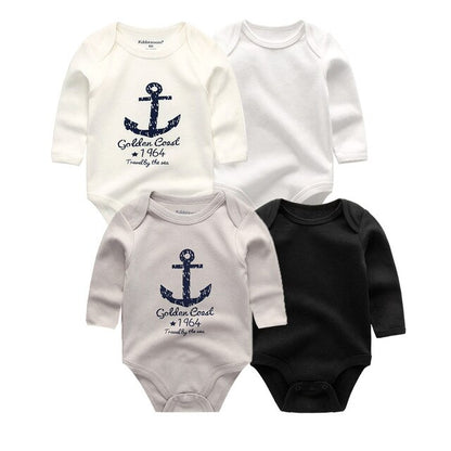 4PCS Clothing Sets 2019 Unisex Baby Girl Clothes Roupa de bebe Cotton Baby Boy Clothes Full Sleeve Unicorn Newborn Bodysuit