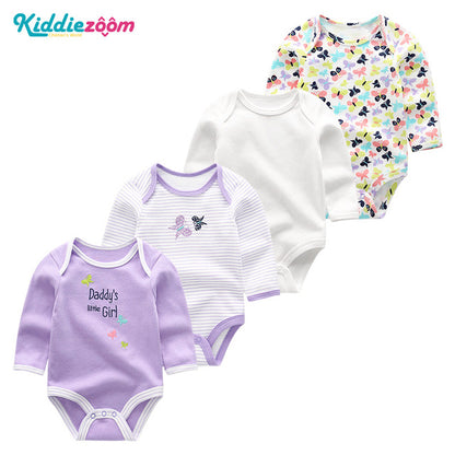4PCS Clothing Sets 2019 Unisex Baby Girl Clothes Roupa de bebe Cotton Baby Boy Clothes Full Sleeve Unicorn Newborn Bodysuit