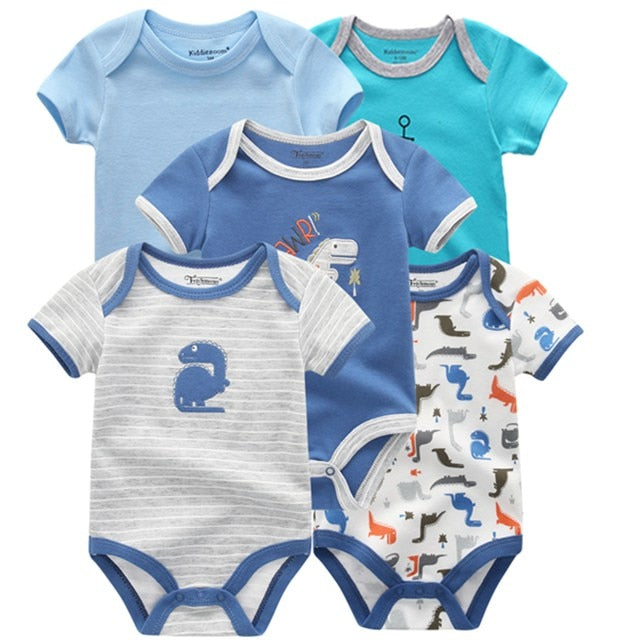 2019 Roupa de bebe Unicorn Unisex Newborn Baby Girl Clothes Baby Boy Clothes Jumpsuit Bodysuit Clothing Sets 5PCS Cotton 0-12M