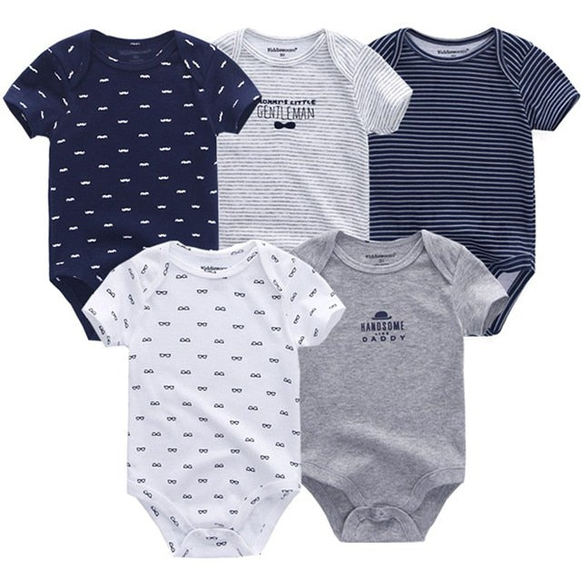 2019 Roupa de bebe Unicorn Unisex Newborn Baby Girl Clothes Baby Boy Clothes Jumpsuit Bodysuit Clothing Sets 5PCS Cotton 0-12M
